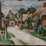 Häuser auf Rügen, um 1932-33, Öl auf Leinwand