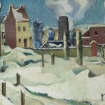 Winterlicher Stadtrand mit Industrie, 1935